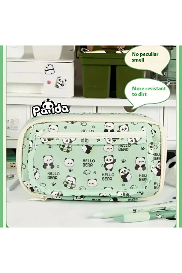 2025 Yeni kızlar kalem kutusu panda(Peluş bir broş+ bebek+5 det stickers+2 klip) 2025 Yeni kızlar kalem kutusu panda(Peluş bir broş+ bebek+5 det stickers+2 klip)